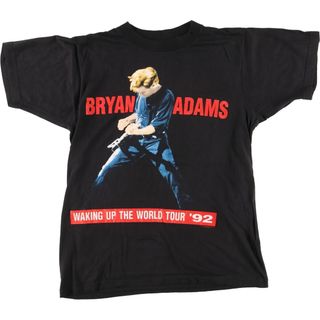 古着 BRYAN ADAMS ブライアンアダムス WAKING UP THE WORLD TOUR '92 バンドTシャツ バンT メンズL /eaa450666(Tシャツ/カットソー(半袖/袖なし))