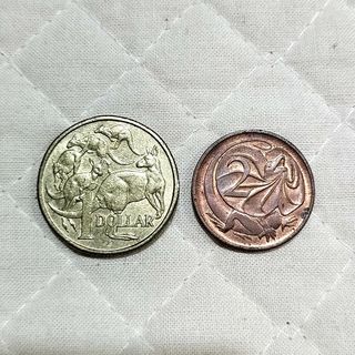 オーストラリア　硬貨　1ドル　2セント　青銅貨　エリザベス二世　メダル(貨幣)