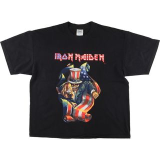 古着 00年代 M&O KNITS IRON MAIDEN アイアンメイデン バンドTシャツ バンT メンズXL /eaa450681(Tシャツ/カットソー(半袖/袖なし))