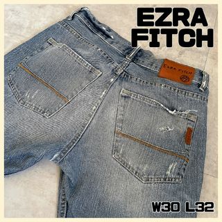 Ezra Fitch　ストレート　デニム パンツ　ダメージ加工　W30 L32(デニム/ジーンズ)