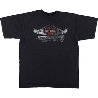 ハーレーダビッドソン(Harley Davidson)の古着 00年代 ハーレーダビッドソン Harley-Davidson モーターサイクル バイクTシャツ USA製 メンズXL /eaa450591(Tシャツ/カットソー(半袖/袖なし))