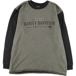 ハーレーダビッドソン(Harley Davidson)の古着 90年代 ハーレーダビッドソン Harley-Davidson サーマルロンT ハニカム USA製 メンズXL ヴィンテージ /eaa440828(Tシャツ/カットソー(半袖/袖なし))