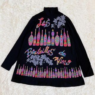 TOKUKO 1er VOL - 希少☆トクコプルミエヴォル ハイネック チュニック 花柄 ブドウ ビン 瓶