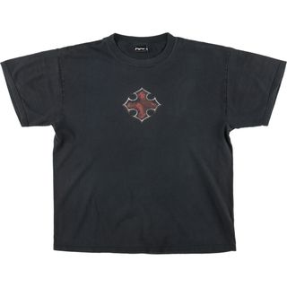 古着 ODM ドクロ柄 スカル柄 プリントTシャツ メンズL /eaa450387(Tシャツ/カットソー(半袖/袖なし))