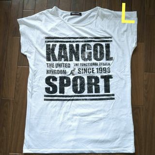 カンゴール(KANGOL)のKANGOL SPORT　半袖　Ｔシャツ　レディース　Ｌ　ホワイト(Tシャツ(半袖/袖なし))