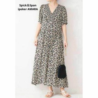 Spick & Span - Spick＆Span 　ipeker AMARA Vシャーリングドレスサイズ38