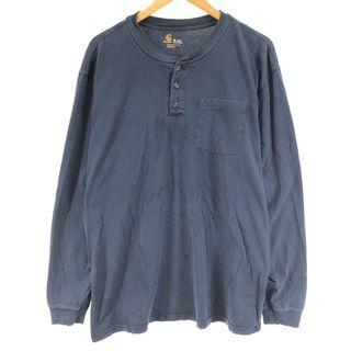 カーハート(carhartt)の古着 カーハート Carhartt ORIGINAL FIT ヘンリーネック 無地ポケットロングTシャツ ロンT メンズXL /eaa429942(Tシャツ/カットソー(半袖/袖なし))