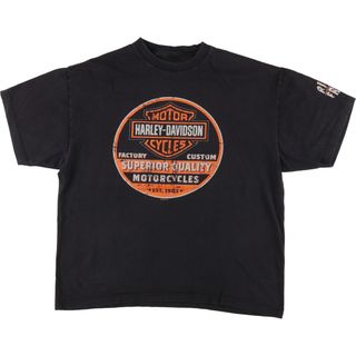 ハーレーダビッドソン(Harley Davidson)の古着 ハーレーダビッドソン Harley-Davidson モーターサイクル バイクTシャツ メンズXL /eaa448026(Tシャツ/カットソー(半袖/袖なし))