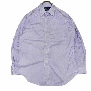 ポロラルフローレン(POLO RALPH LAUREN)のポロラルフローレン 紫白ストライプ ANDREW 長袖シャツ 胸ポケットf96(シャツ)