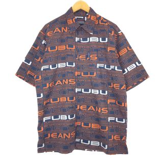 古着 FUBU 総柄 半袖 ポリシャツ メンズXL /eaa450105(シャツ)