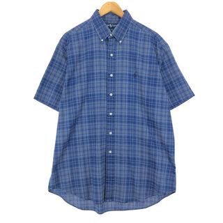 ラルフローレン(Ralph Lauren)の古着 ラルフローレン Ralph Lauren BLAKE 半袖 ボタンダウン チェックシャツ メンズL /eaa447256(シャツ)