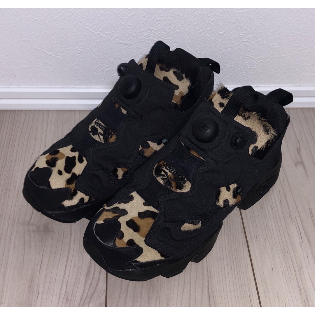 Reebok - 24.5cm 良品 REEBOK PUMP FURY OG ヒョウ柄 ハラコ 黒 Reebok - 24.5cm 良品 REEBOK PUMP FURY OG ヒョウ柄 ハラコ 黒