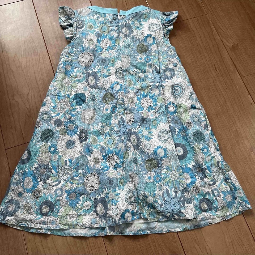 美品 タルティーヌエショコラ リバティブルーワンピース 110 ワンピ 美品 タルティーヌエショコラ リバティブルーワンピース 110 ワンピ