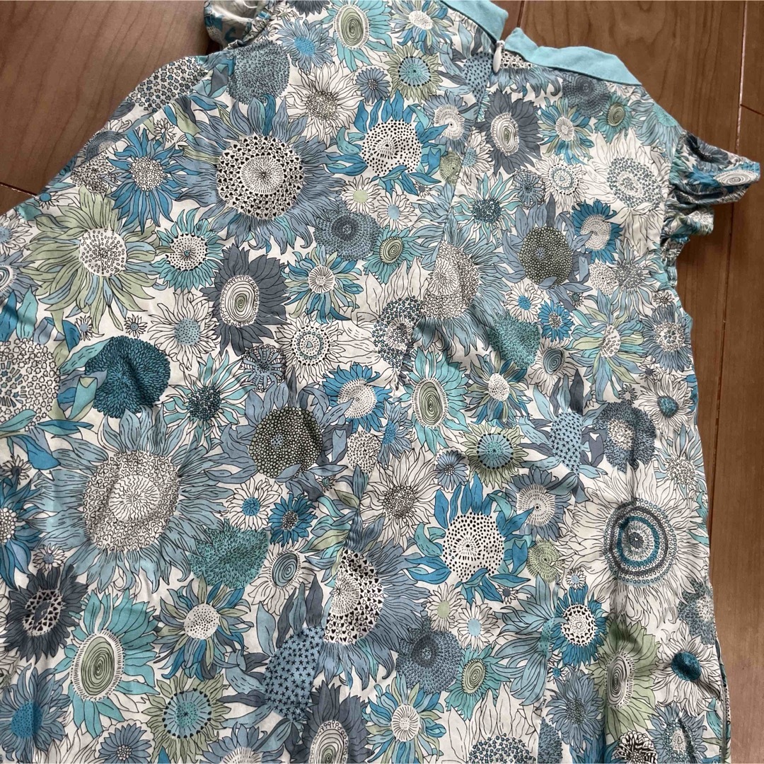 美品 タルティーヌエショコラ リバティブルーワンピース 110 ワンピ 美品 タルティーヌエショコラ リバティブルーワンピース 110 ワンピ