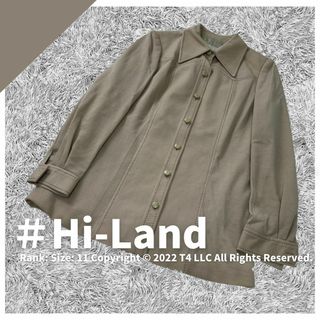 HI-LAND レディース  シャツ アウター 秋春 ウール混 ✓2183(その他)