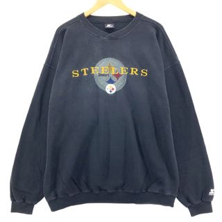 古着 スターター Starter NFL PITTSBURGH STEELERS ピッツバーグスティーラーズ スウェットシャツ トレーナー メンズXL /eaa410778(スウェット)