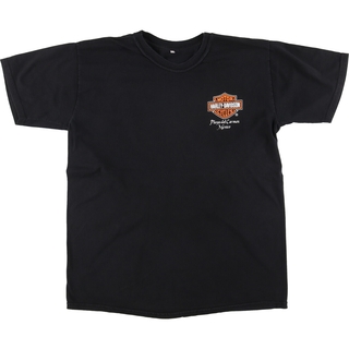 ハーレーダビッドソン(Harley Davidson)の古着 ハーレーダビッドソン Harley-Davidson バックプリント モーターサイクル バイクTシャツ メンズL /eaa447589(Tシャツ/カットソー(半袖/袖なし))
