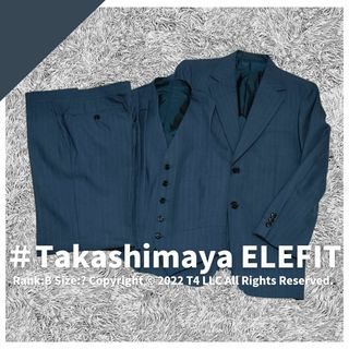 高島屋 ELEFIT パンツスーツ セットアップ  ストライプ ✓2156(セットアップ)
