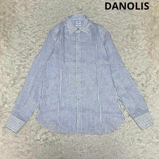 イタリア製 DANOLIS SLIM FIT ストライプ リネン シャツ(シャツ)