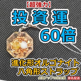 【超強力】投資運60倍 進化形オルゴナイト八角形ストラップ　101(キーホルダー/ストラップ)