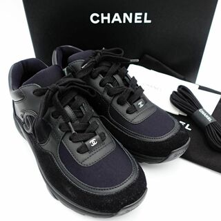CHANEL - 23cm Chanel シャネル ココマーク スニーカー ブラック レディース