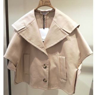 マックスマーラ(Max Mara)のMax Mara canossa コットンケープ 新品タグ付き(ポンチョ)