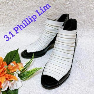 スリーワンフィリップリム(3.1 Phillip Lim)の美品✨3.1 Phillip Lim　カーフスキン　オープントゥ　ブーティー(ブーツ)