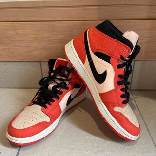 ナイキ(NIKE)のナイキ AIR JORDAN 1 MID SE オレンジ 852542-800(スニーカー)