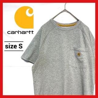 カーハート(carhartt)の90s 古着 カーハート Tシャツ トップス 半袖 グレー S (Tシャツ/カットソー(半袖/袖なし))