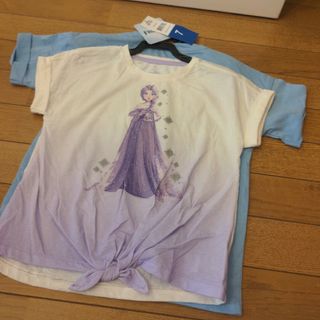 ディズニー(Disney)の新品　ディズニー　アナと雪の女王 半袖Tシャツ 2枚セット 130(Tシャツ/カットソー)