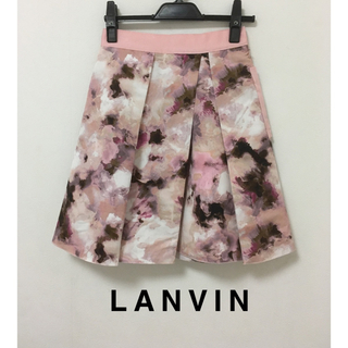 ランバンオンブルー(LANVIN en Bleu)のランバン LANVIN◆フラワー スカート◆36 S(ひざ丈スカート)