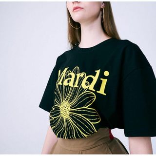 韓国 Mardi Mercrediマルディメクルディ Tシャツ　ブラックイエロー(Tシャツ(半袖/袖なし))