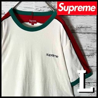 Supreme - 【超希少モデル】シュプリーム リンガーＴシャツ 刺繍ロゴ パイル生地 Ｌサイズ