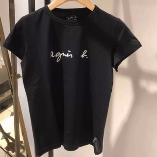 アニエスベー ロゴTシャツ  レディースLサイズ(Tシャツ/カットソー(半袖/袖なし))