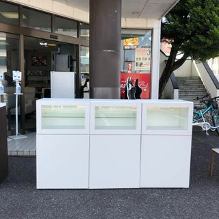 イケア(IKEA)のイケア IKEA コレクションケース キャビネット ホワイト(リビング収納)