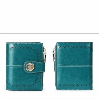 ◆◇◆ SALE ◆◇◆ 新品 ステッチ グリーン ミニ 財布 箱付き 緑(財布)