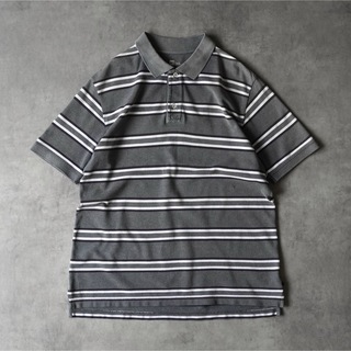 00s OLD GAP POLO ボーダー ポロシャツ 鹿の子