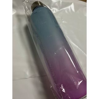 ウォーターボトル 1リットルボトル 1000ml ピンクブルー　シルバーキャップ(水筒)