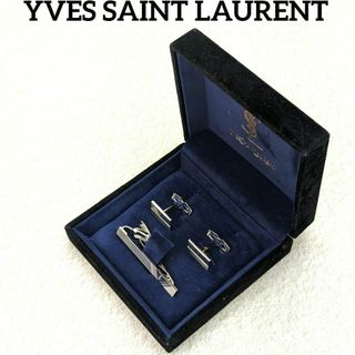 イヴサンローラン(Yves Saint Laurent)の【美品】イブサンローラン シルバー925 ネクタイピン カフス３点セット(ネクタイピン)