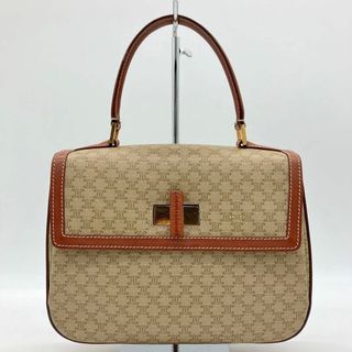 セリーヌ(celine)の【CELINE】ハンドバッグ　マカダム柄　ターンロック　PVC ベージュ(ハンドバッグ)