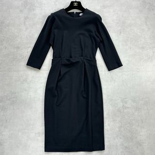 ジルサンダー(Jil Sander)のJIL SANDER ジルサンダー　ブラックフォーマルワンピース　ストレッチ(スーツ)