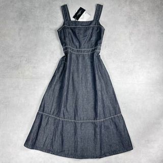 タグ付き　Max Mara マックスマーラ　リネン　コットン　ジャンパースカート(ロングワンピース/マキシワンピース)