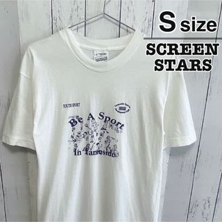 スクリーンスターズ(SCREEN STARS)のSCREEN STARS　90s　シングルステッチ　Tシャツ　ホワイト　白　古着(Tシャツ/カットソー(半袖/袖なし))