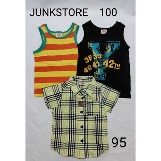 ジャンクストアー(JUNK STORE)のジャンクストア☆タンクトップ　半袖シャツ　95 100 JUNKSTORE(Tシャツ/カットソー)