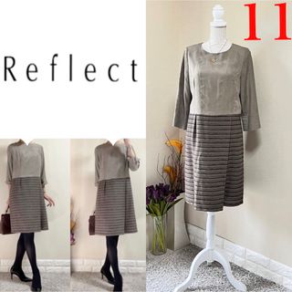 美品！Reflect リフレクト ピーチスキン　ツイード　ワンピース  11 L