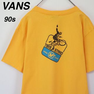 ヴァンズ(VANS)の【90s】オールドバンズ／Tシャツ　USA製　バックロゴ　BMX　MTB　自転車(Tシャツ/カットソー(半袖/袖なし))