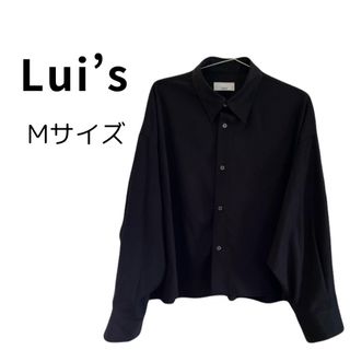 ルイス(Lui's)の【ワケアリ】Lui’s ルイス シャツ ゆったり 長袖 男女兼用 ブラック M(シャツ)