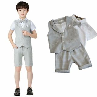 【色: グレー】[living&giving] 子供 キッズ フォーマル 男の子