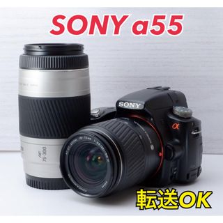 ソニー(SONY)の★SONY α55★スマホ転送●超望遠●高速AF●Wズームレンズ(デジタル一眼)