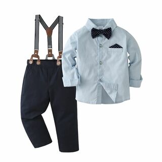 [ゾエレア] フォーマル 男の子 12ヶ月-5歳 洋装 子供服 紳士服 長袖シャ(その他)